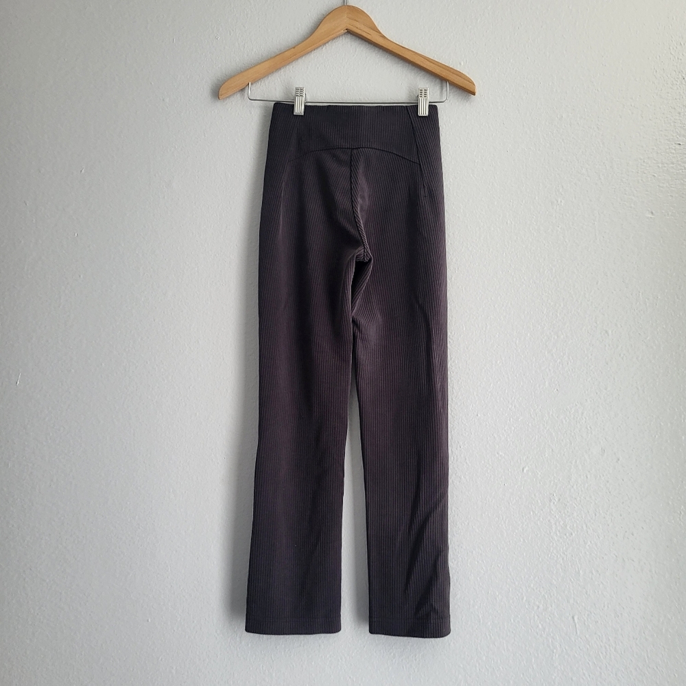 Lululemon Ribbed Softstreme Zip Leg Ribbed High- Rise Pants. - Picture 5 of 11